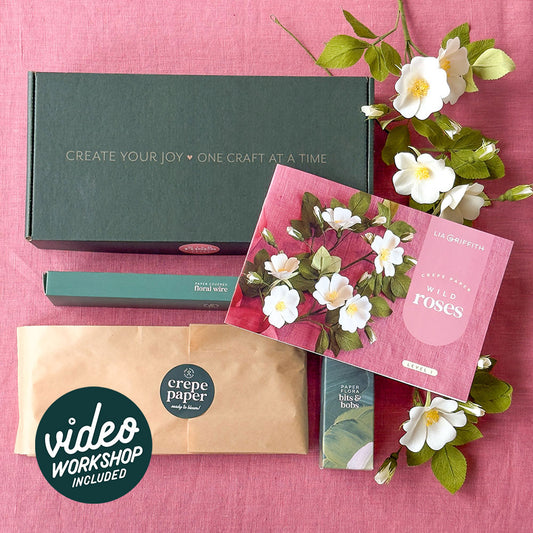 Wild Roses Crepe Paper Flower Kit image 1