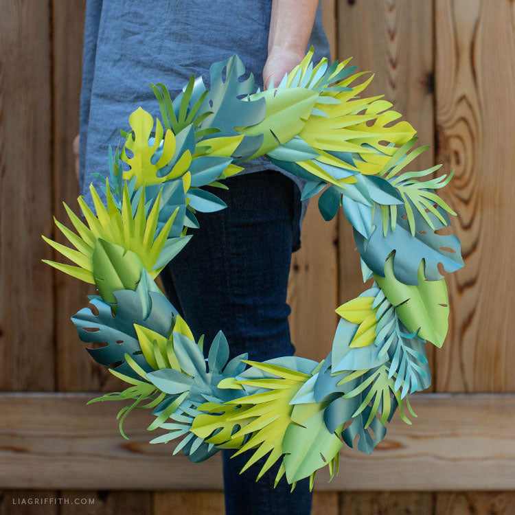 Frosted Paper Tropical Leaves - Craft Kit image 3