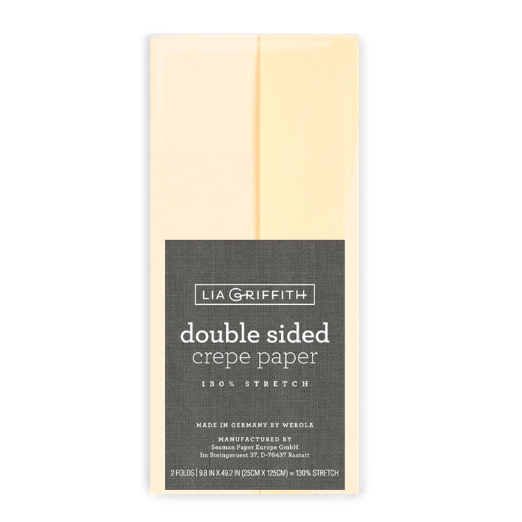 Lia Griffith Crepe Paper Double Sided - Vanilla/Chiffon image 0