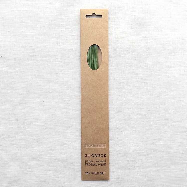 Lia Griffith 24 Gauge Floral Wire - Green image 2