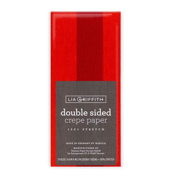 Lia Griffith Double Sided Crepe Paper - Cherry & Raspberry image 0