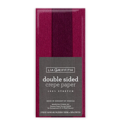 Lia Griffith Double Sided Crepe Paper - Sangria & Aubergine image 0