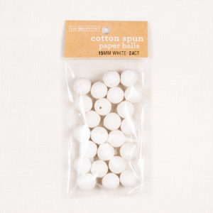 small spun cotton balls