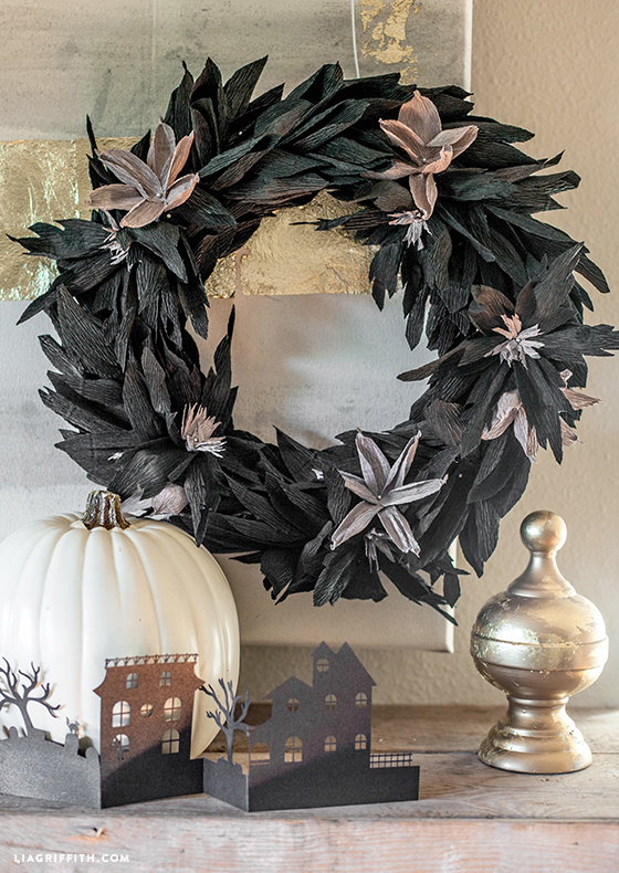 crepe paper wreath