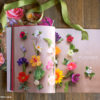 paper flower tutorials on a book page