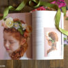 Crepe Paper flower crown on book page