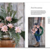 pink poinsettias in a book