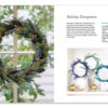 Holiday evergreens in a book