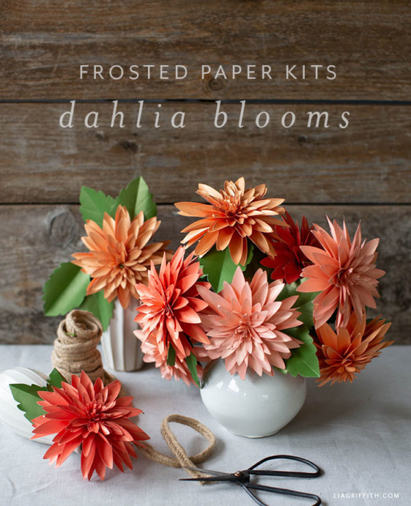 Frosted Paper Kit Dahlia Blooms