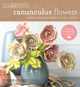 Lia Griffith frosted paper ranunculus flower kit