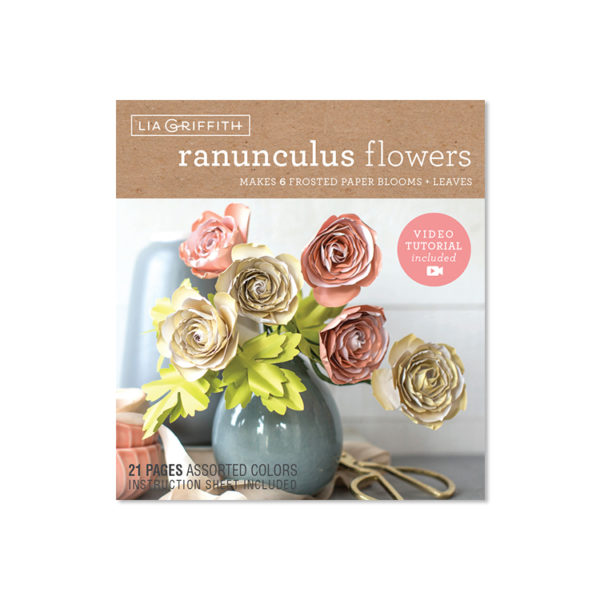 Frosted Paper Flower Kits by designer Lia Griffith. Felt Paper Scissors