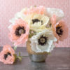 Pink, white and cream crepe paper oriental poppies