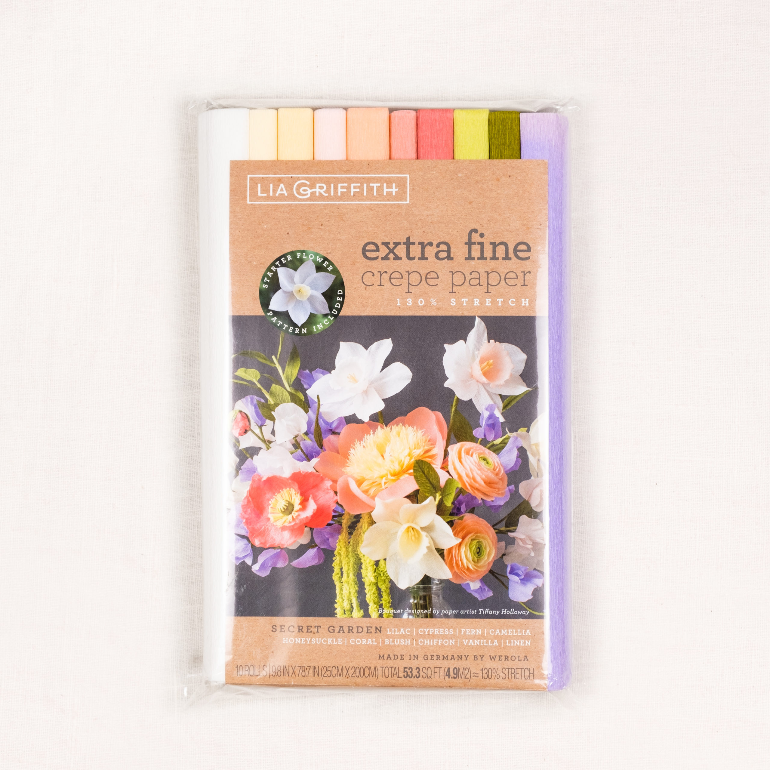 Lia Griffith Extra Fine Crepe Paper 10 Pack Secret Garden