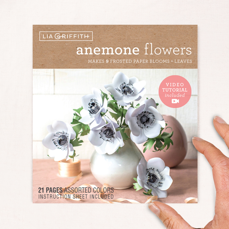 Anemone felt pattern artificial flowers anemone stems faux bouquet PDF SVG DXF