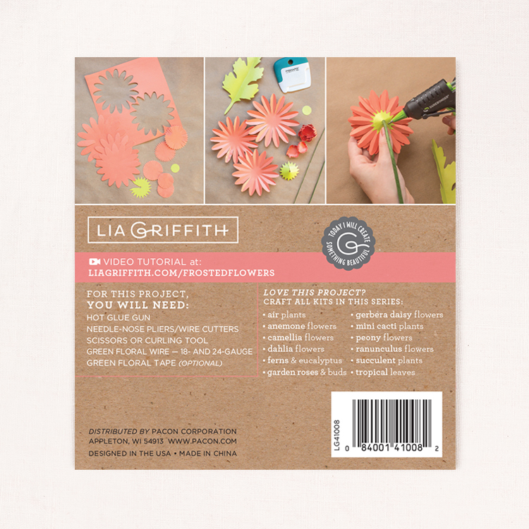 New Frosted Paper + Free Flower Templates - Lia Griffith