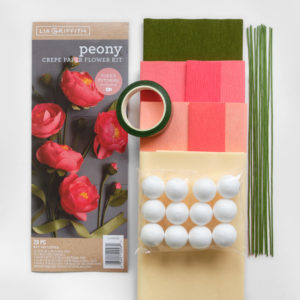 Crepe Paper Peonies Flower Kit