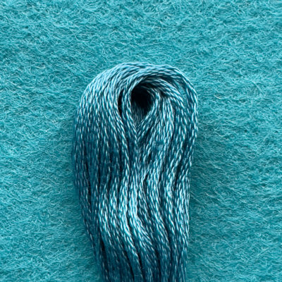 DMC Embroidery Floss - Sky Blue 519 - Felt Paper Scissors