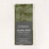 double sided dark green crepe paper package