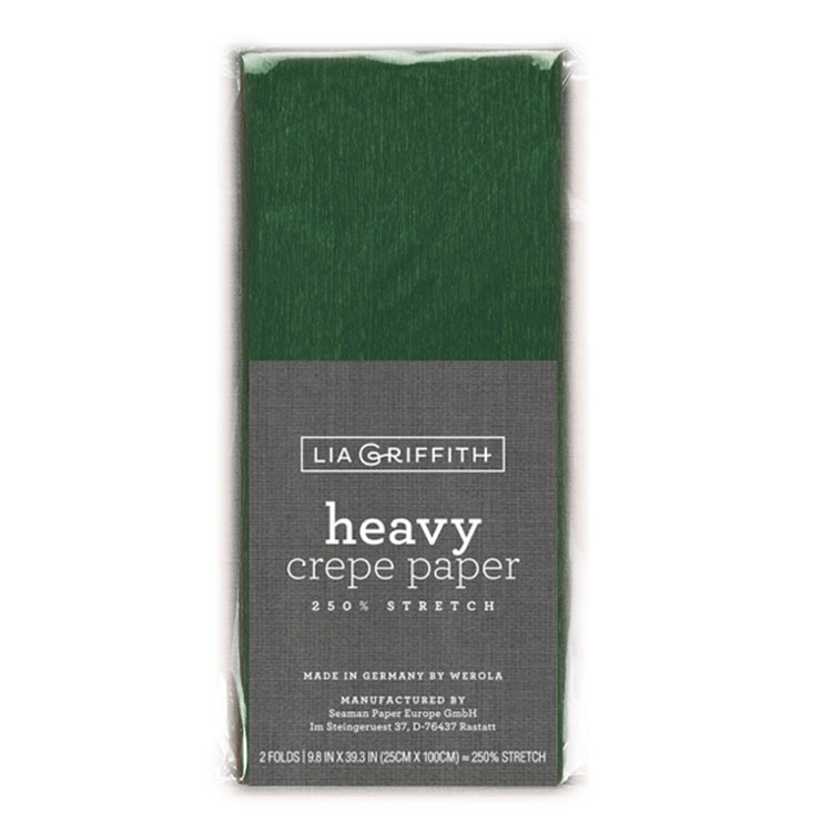 Lia Griffith Crepe Paper Heavy Evergreen 