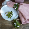 crepe paper mistletoe napkin rings