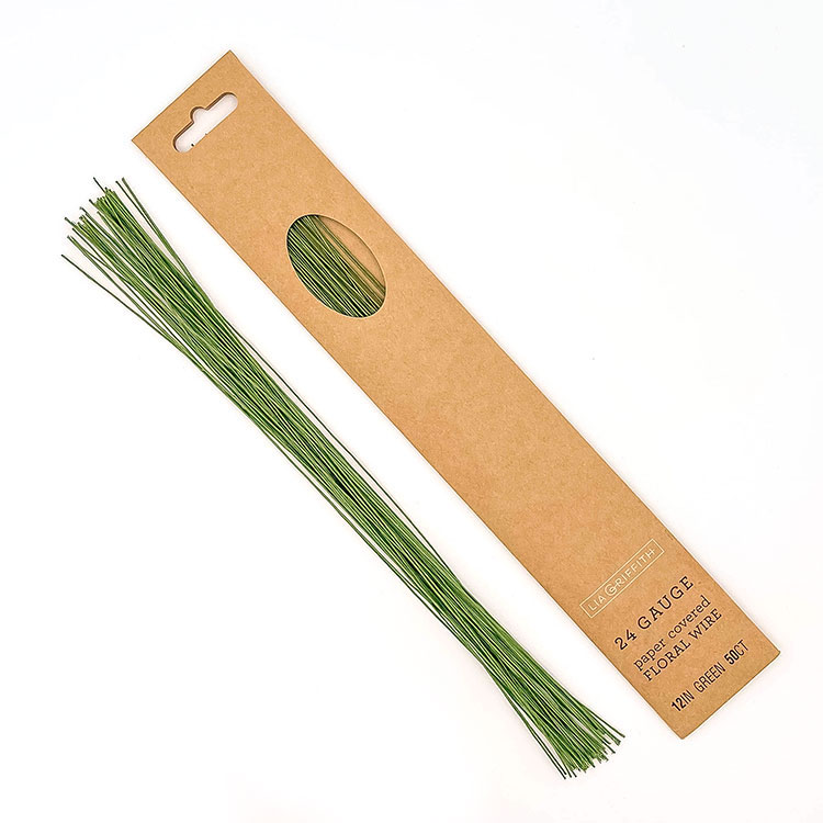 Lia Griffith 24 Gauge Floral Wire - Green - Felt Paper Scissors