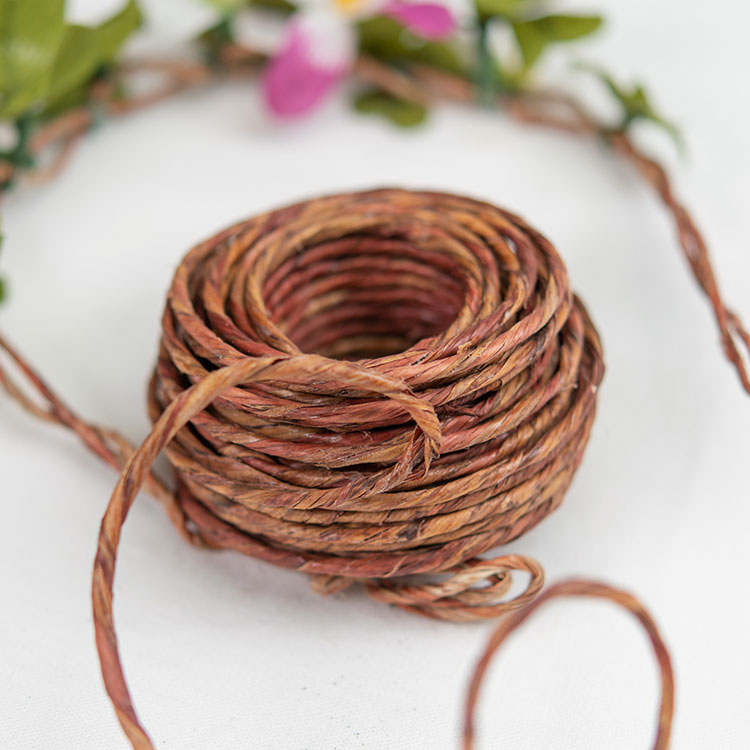Brown Floral Bind Wire Wrap Paper Covered Waterproof Rustic Vine For Flower Bou 