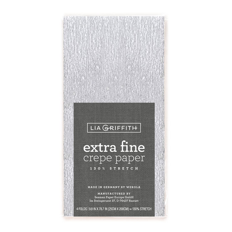 Extra Fine Crepe Paper Metallic Silver