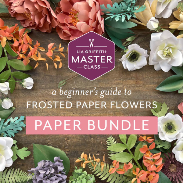 Frosted Paper Flowers Bundle