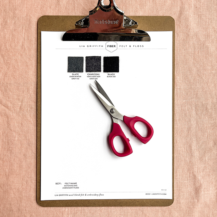 Slate color felt - Felt Paper Scissors shop by Lia Griffith