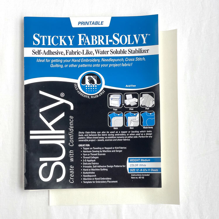 Sulky Stick N Stitch Stabilizer Printable Quilting Embroidery