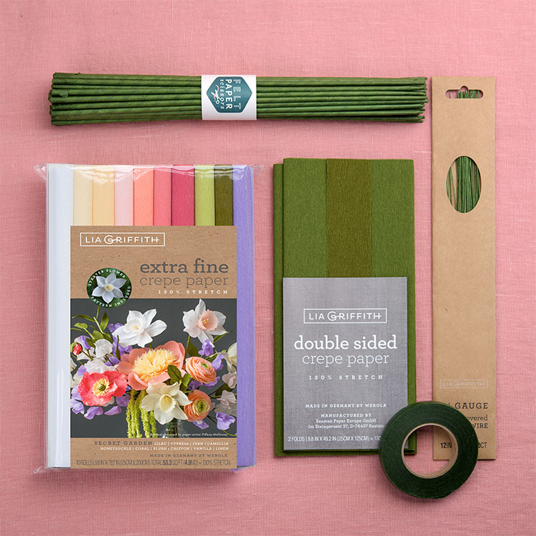 Lia Griffith 18 Gauge Floral Wire - Green - Felt Paper Scissors