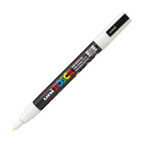 Posca Paint Marker - 3M Fine Bullet Tip - White - Lia Griffith