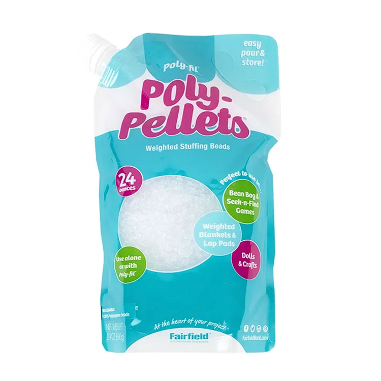 Poly Pellets Weighted Stuffing Beads 8 oz bags lot of 3 sealed new bags =  1.8 lb