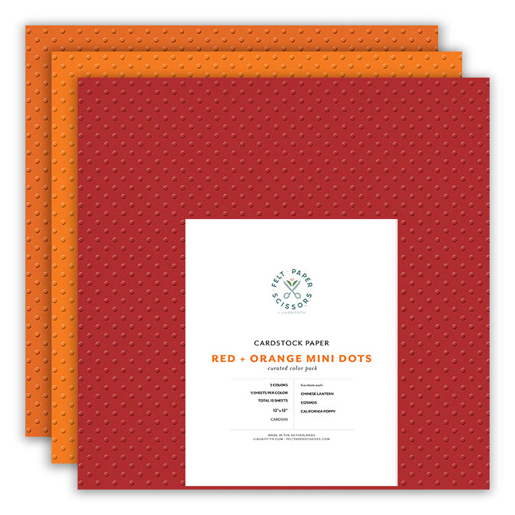 Red cardstock by Lia Griffith for Felt Paper Scissors
