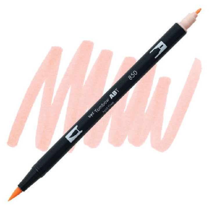 Tombow Dual Brush Marker - Light Apricot 850 - Lia Griffith
