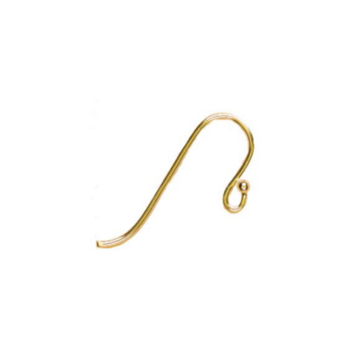 Gold ball hook earrings