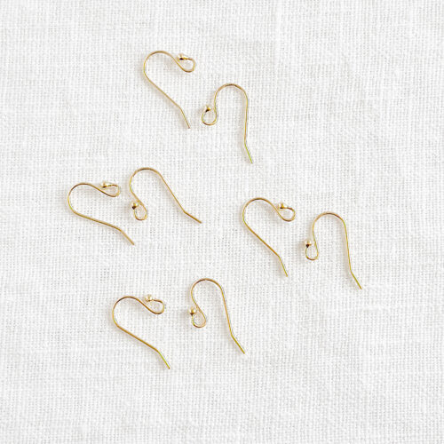 Gold Ball hook earrings Lia Griffith for Felt Paper Scissors