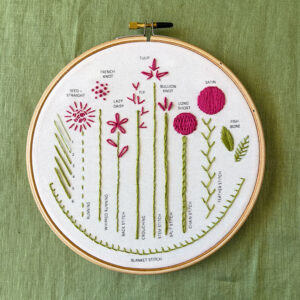 The Lia Griffith Embroidery Stitch Guide Kit is the perfect companion to Embroidery 101: Stitches for Beginners