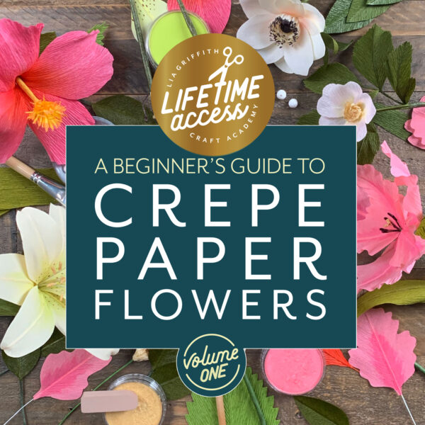 Lifetime access to A Beginner's Guide to Crepe Paper Flowers Volume 1