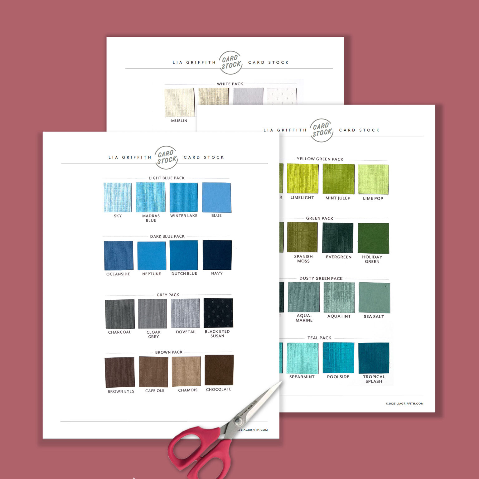 Lia Griffith cardstock Felt Paper Scissors