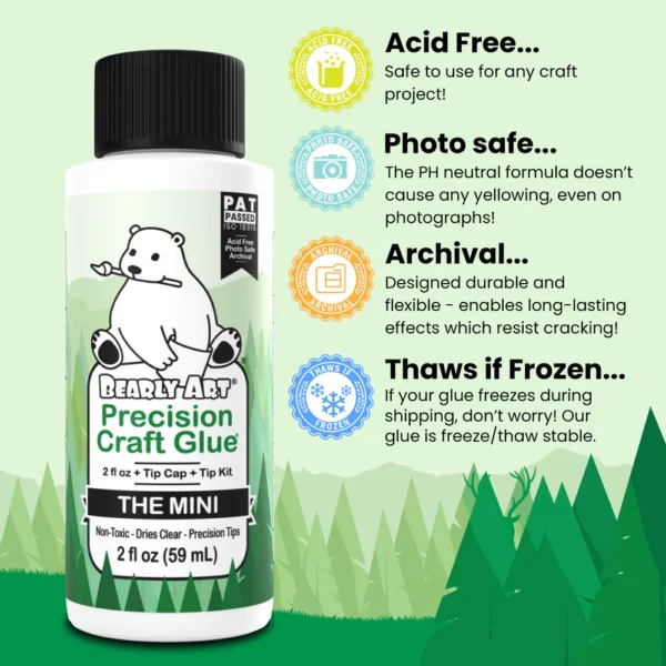 Bearly Art Precision Craft Glue  - 2 oz with tip attachment - Image 2
