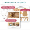 This DIY Felt Baby Monkey project includes a printable template, SVG cut file and the photo tutorial