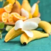 Make a whole and peeled felt banana