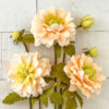 LIMITED EDITION: Peaches & Dream Dahlia Crepe Paper Flower Kit - Image 3
