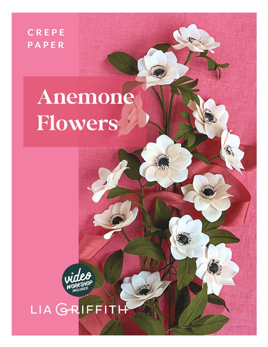 Crepe Paper Anemone Flower - Craft Kit - Image 2