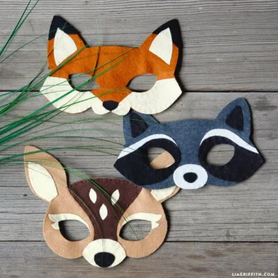 felt animal mask template