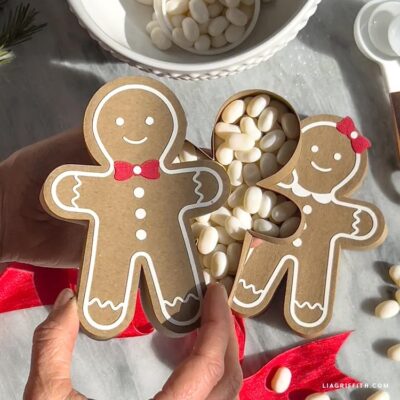 gingerbread treat boxes open with candy