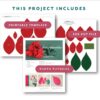 felt red poinsettia flower template