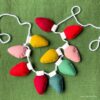 back of felt holiday light garland