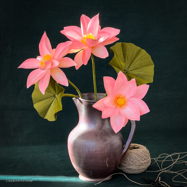 Crepe Paper Lotus Flower- Digital Download